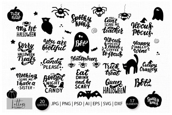 Halloween Quotes Clipart Bundle Review