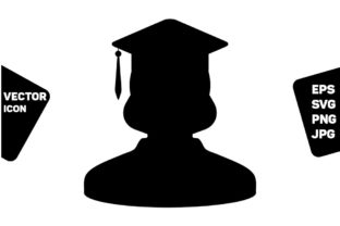 Learning Icon Vector Female Student: Graphics & Icons Review
