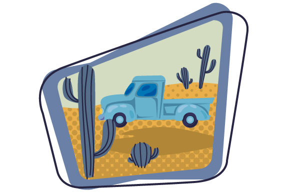 Old School Pickup Truck Cactus for Crafts & Farm Amp