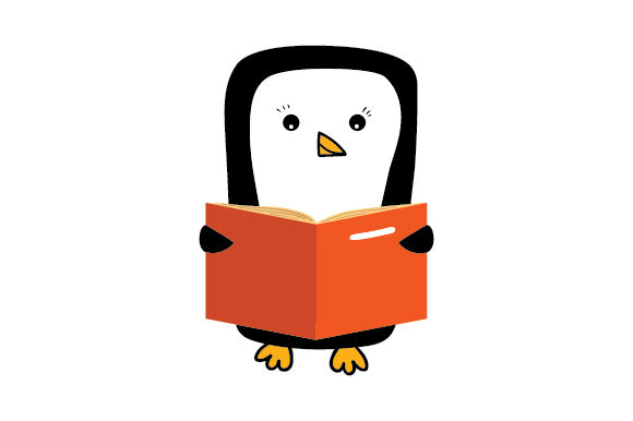 Penguin Reading a Book: Crafts for School Amp