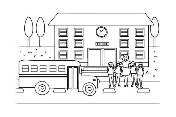 School Coloring Page: Essential Crafts for Kids Content
