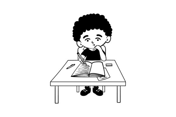 Student in Desk: Crafts for School Amp