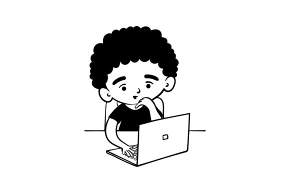 Student on Laptop: Crafts for School Amp Branding